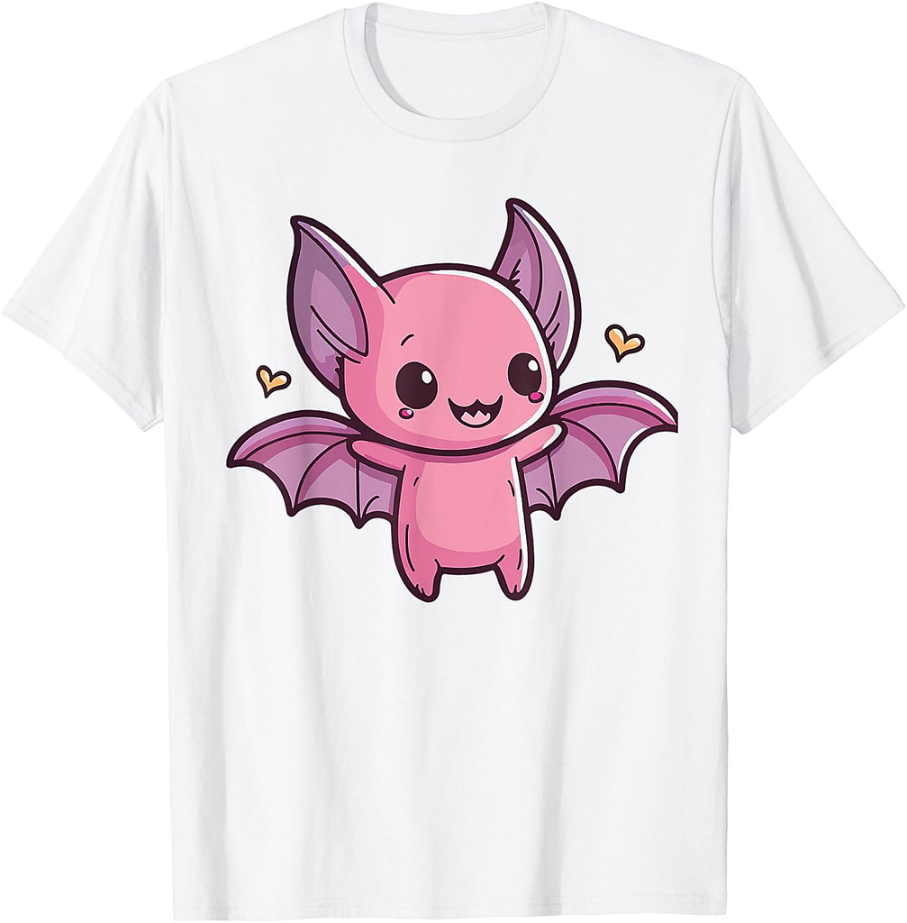 Cute Halloween Vampire Bat Pink Bat Lover Bat Mama Girls Bat T-Shirt