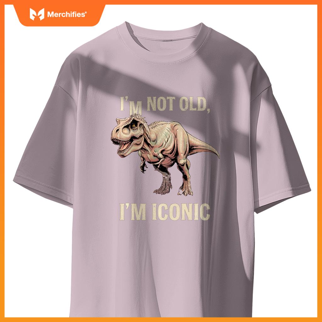 Cute I'M NOT OLD ICONIC DINO T-REX Car Retirement Dad Dad T-Shirt