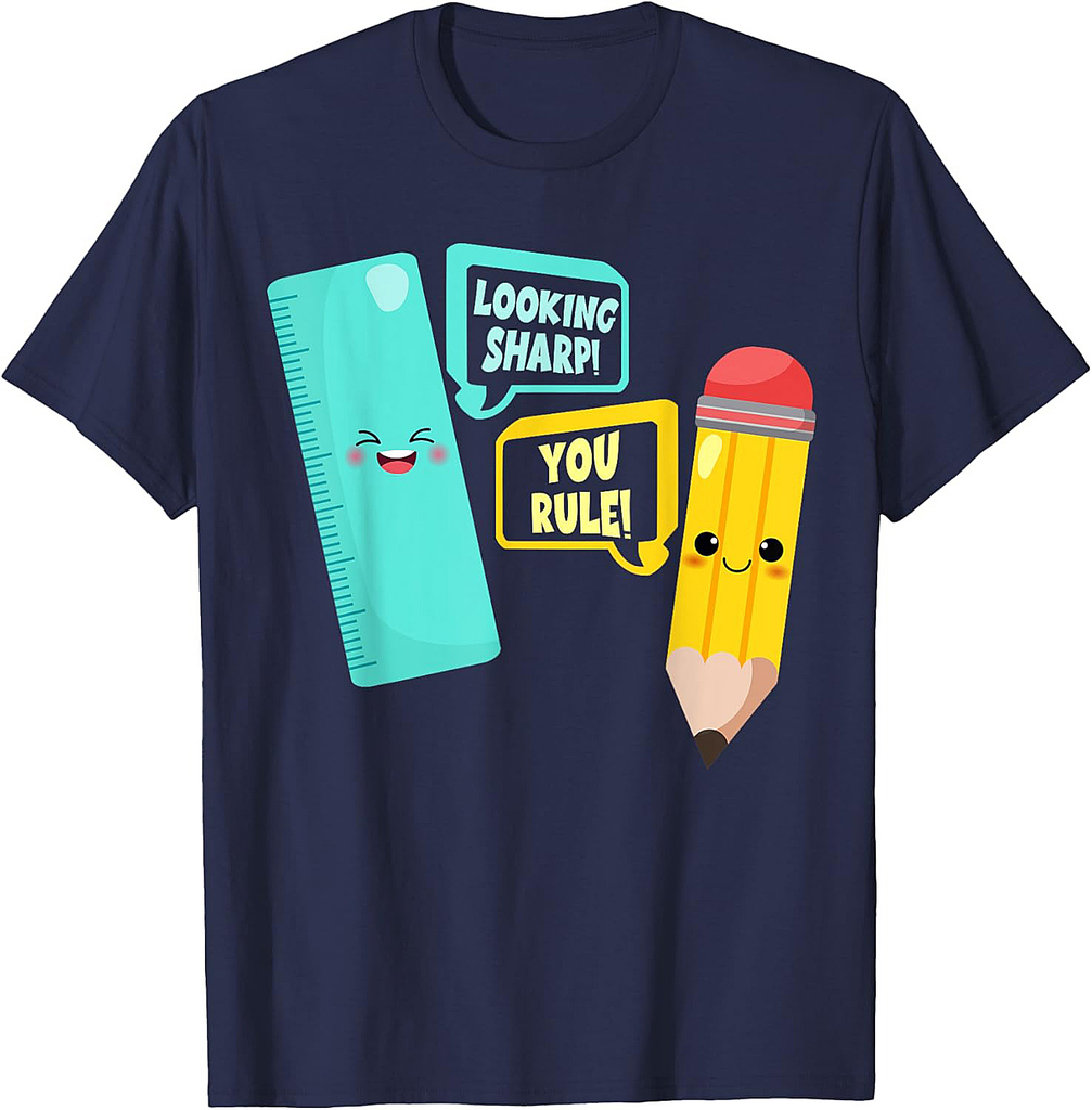 Cute Kawaii School Supplies Pun Welcome Back To School Funny T-Shirt