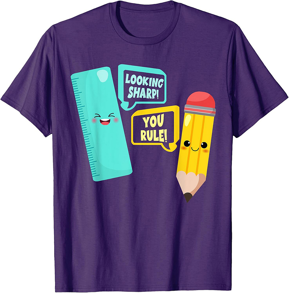 Cute Kawaii School Supplies Pun Welcome Back To School Funny T-Shirt