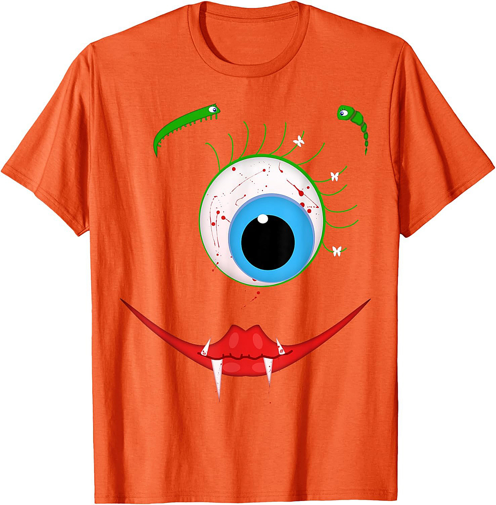 Cute Scary One-Eyed Bloodsucking Monster Halloween Costume T-Shirt
