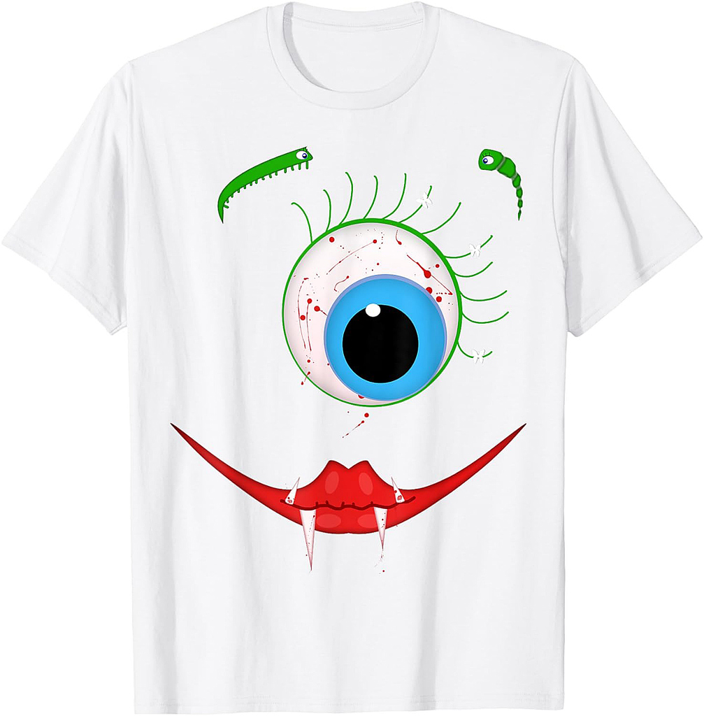 Cute Scary One-Eyed Bloodsucking Monster Halloween Costume T-Shirt