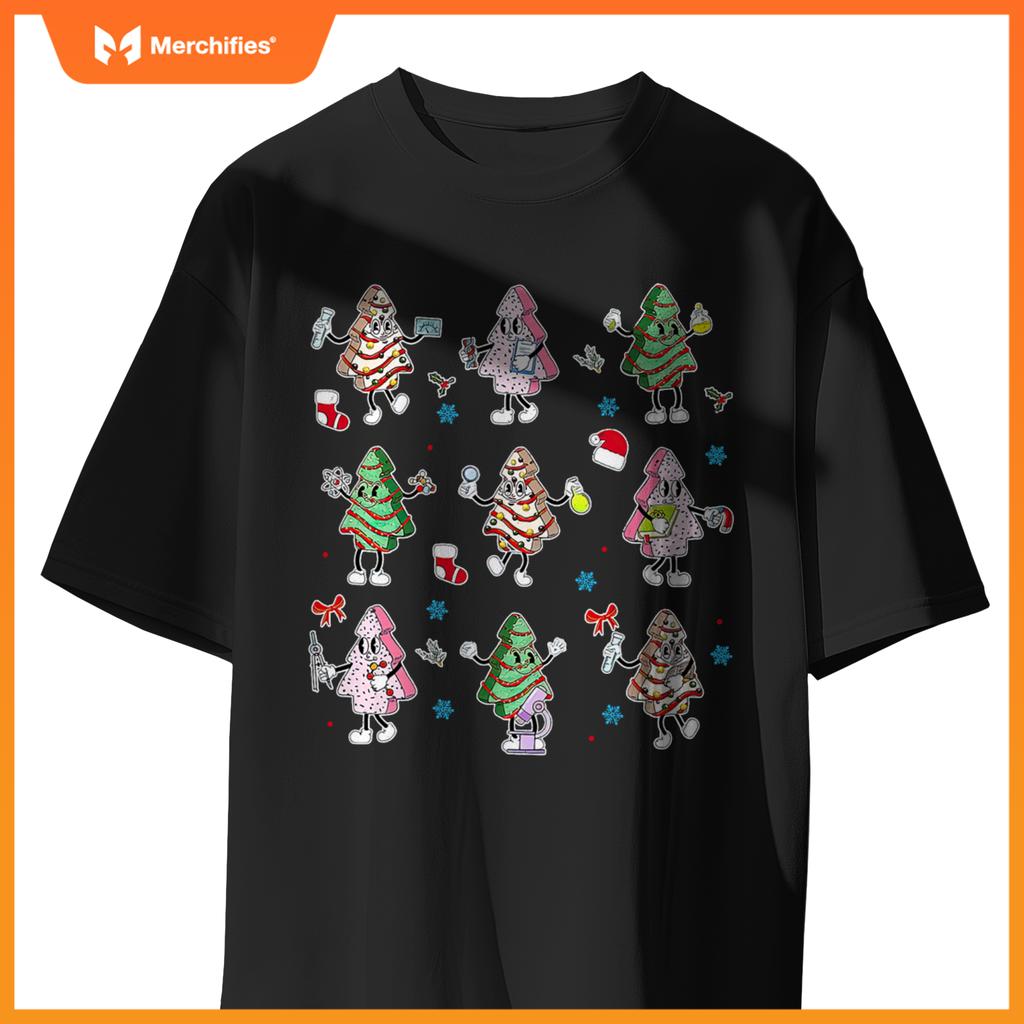 Cute Science Teacher Christmas Tree Cake Chemistry Lab Tech