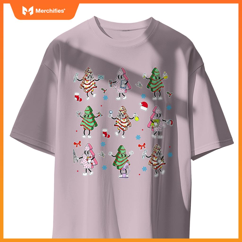 Cute Science Teacher Christmas Tree Cake Chemistry Lab Tech
