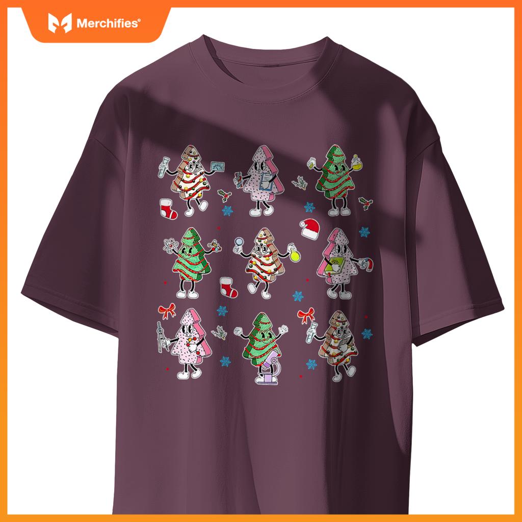 Cute Science Teacher Christmas Tree Cake Chemistry Lab Tech