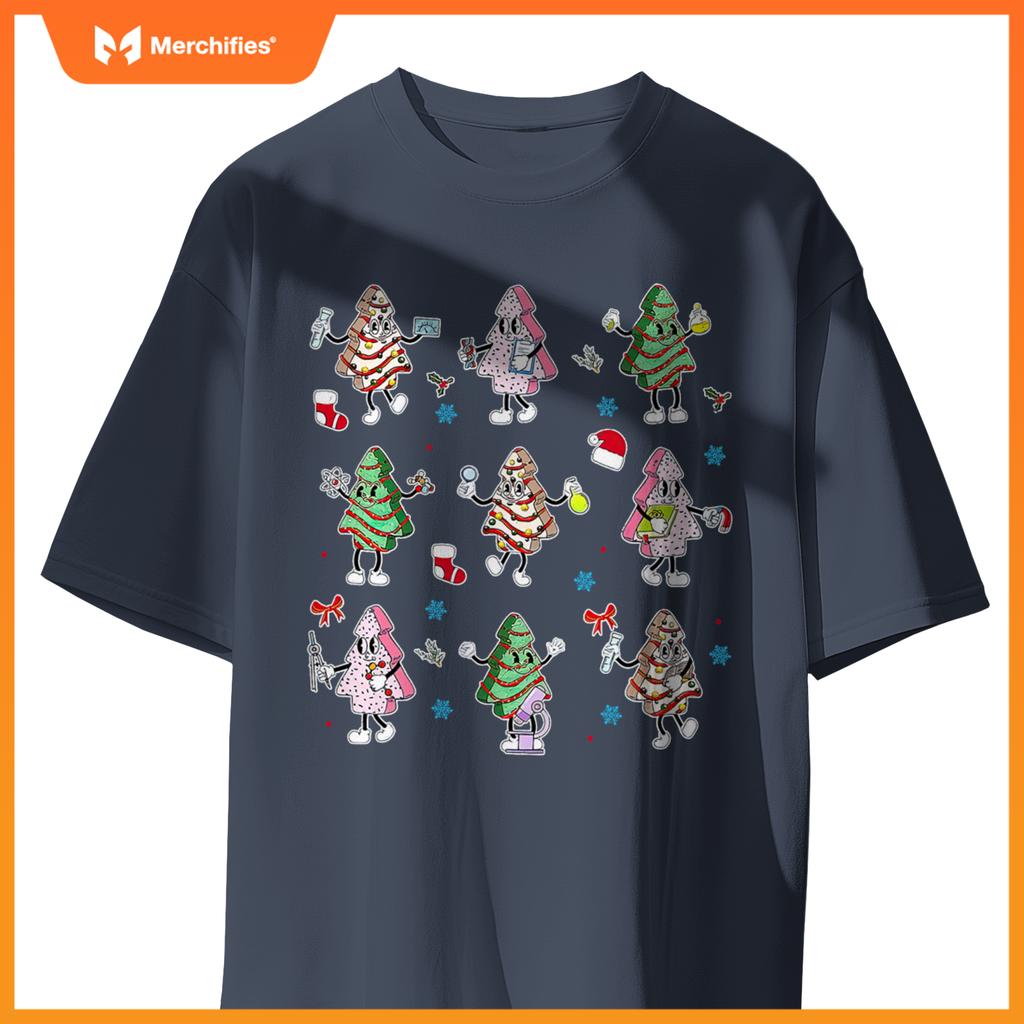 Cute Science Teacher Christmas Tree Cake Chemistry Lab Tech
