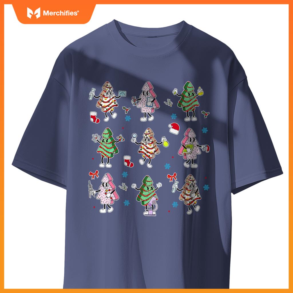 Cute Science Teacher Christmas Tree Cake Chemistry Lab Tech