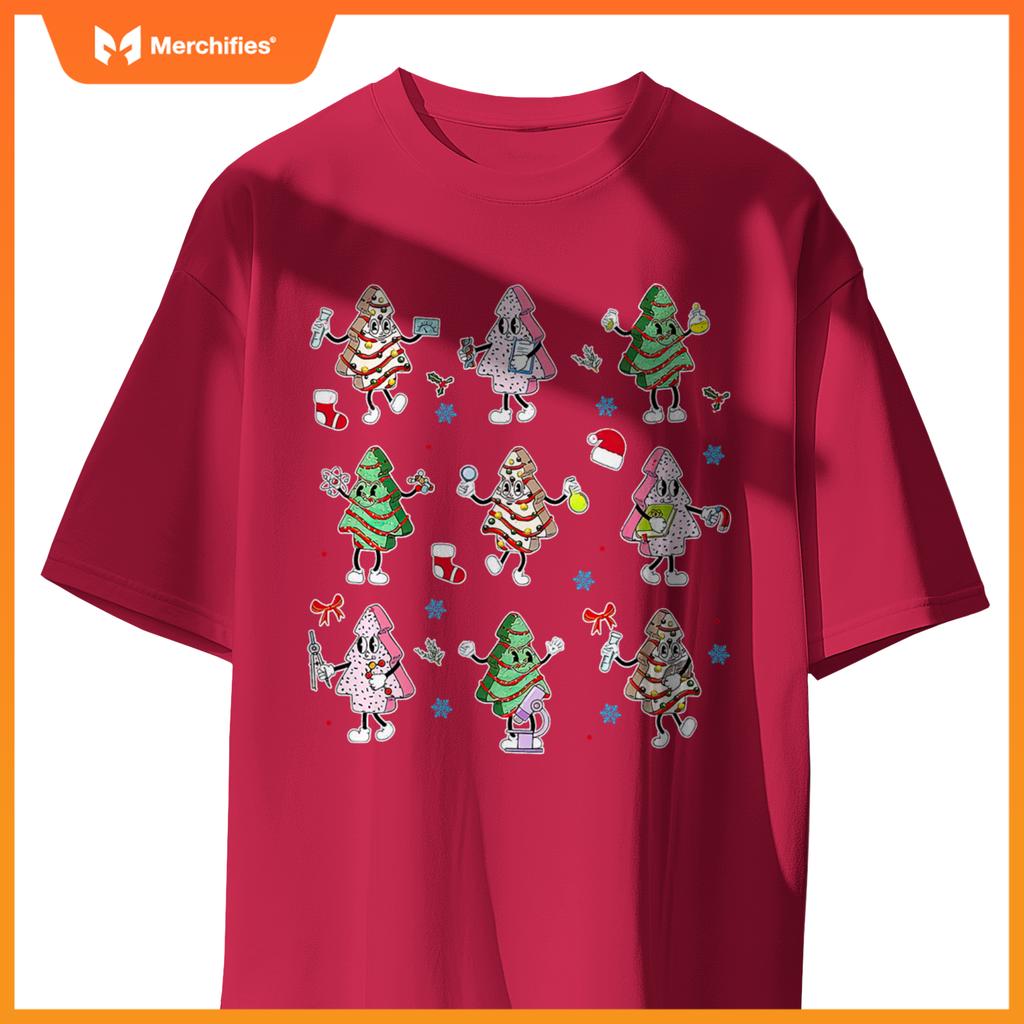 Cute Science Teacher Christmas Tree Cake Chemistry Lab Tech