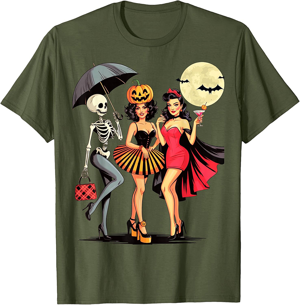 Cute Spooky Halloween Costume Party for Women Girls T-Shirt