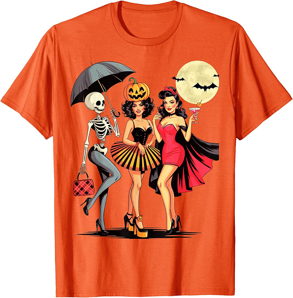 Cute Spooky Halloween Costume Party for Women Girls T-Shirt