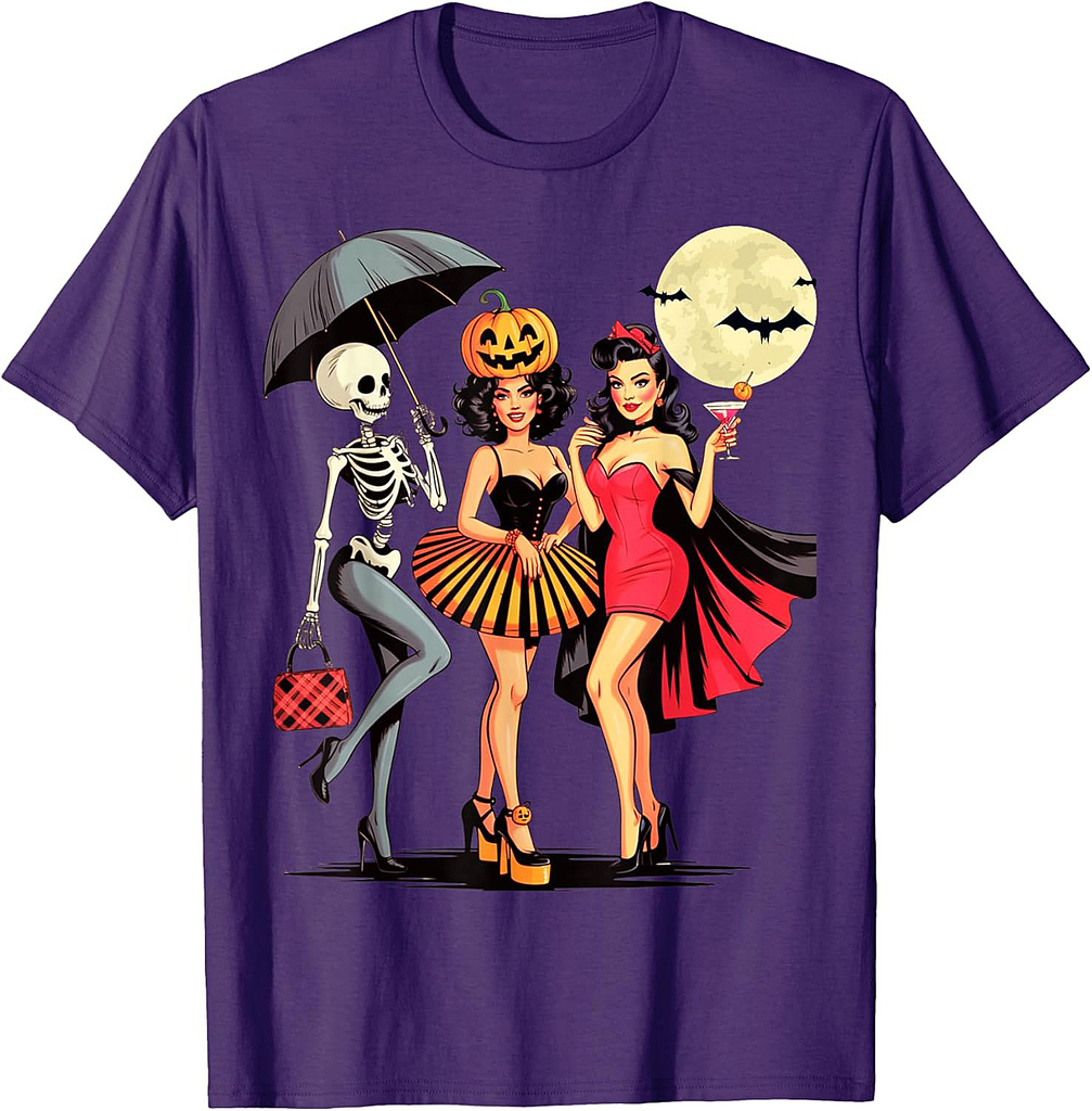 Cute Spooky Halloween Costume Party for Women Girls T-Shirt