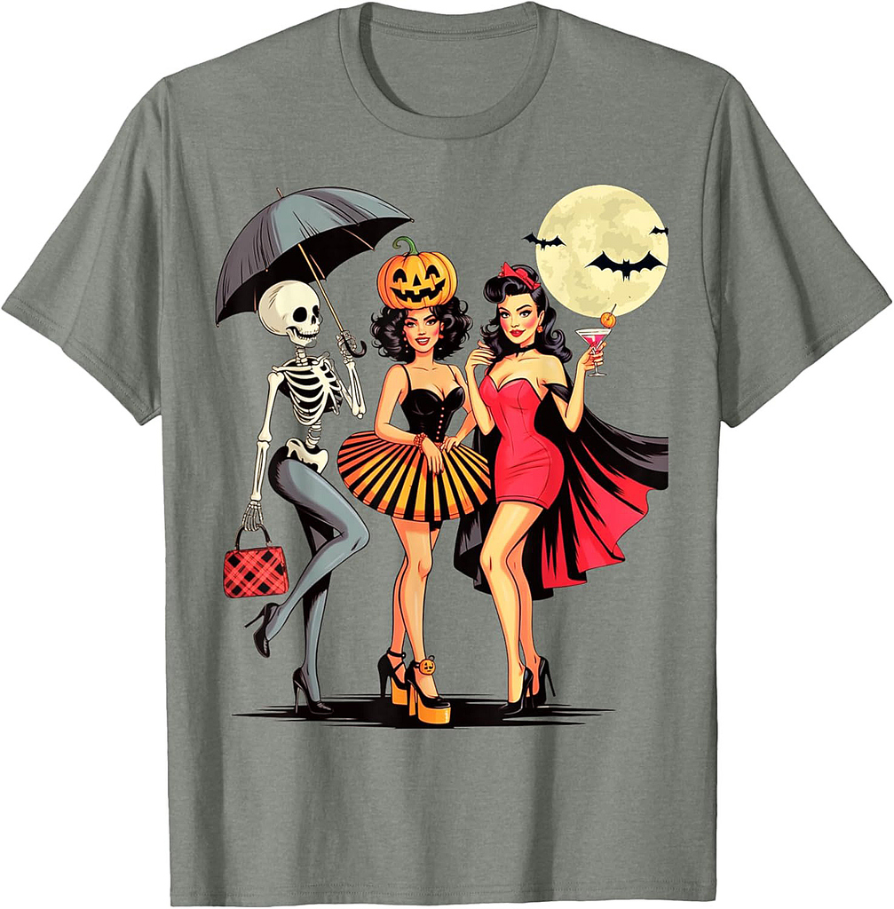Cute Spooky Halloween Costume Party for Women Girls T-Shirt