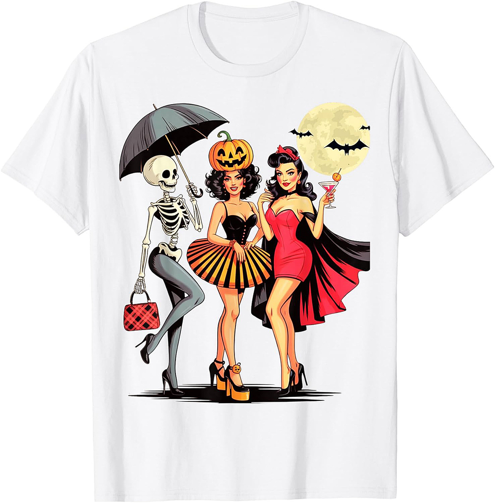 Cute Spooky Halloween Costume Party for Women Girls T-Shirt
