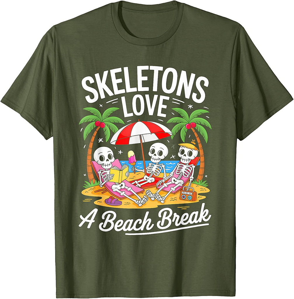 Cute Summerween Ghost Funny Beach Halloween T-Shirt