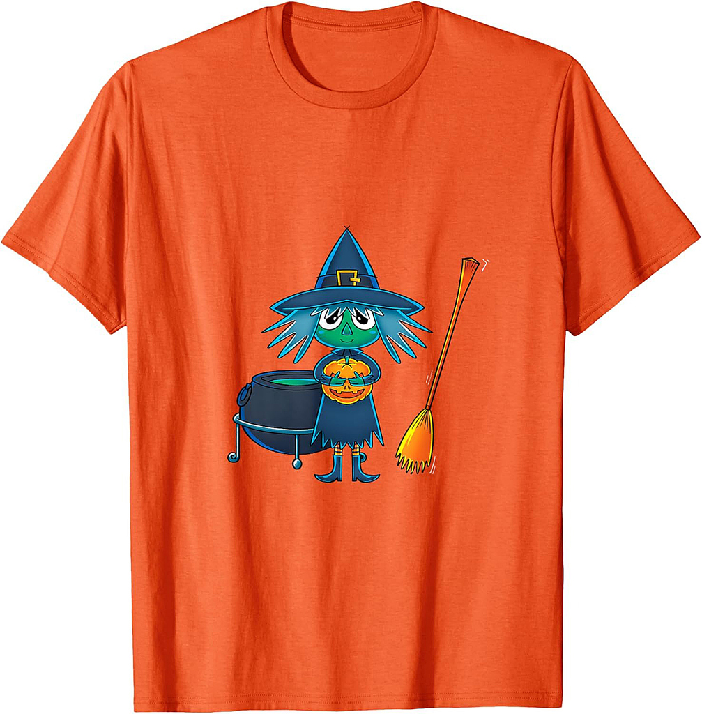 Cute Witch Kids Gift Halloween T-Shirt