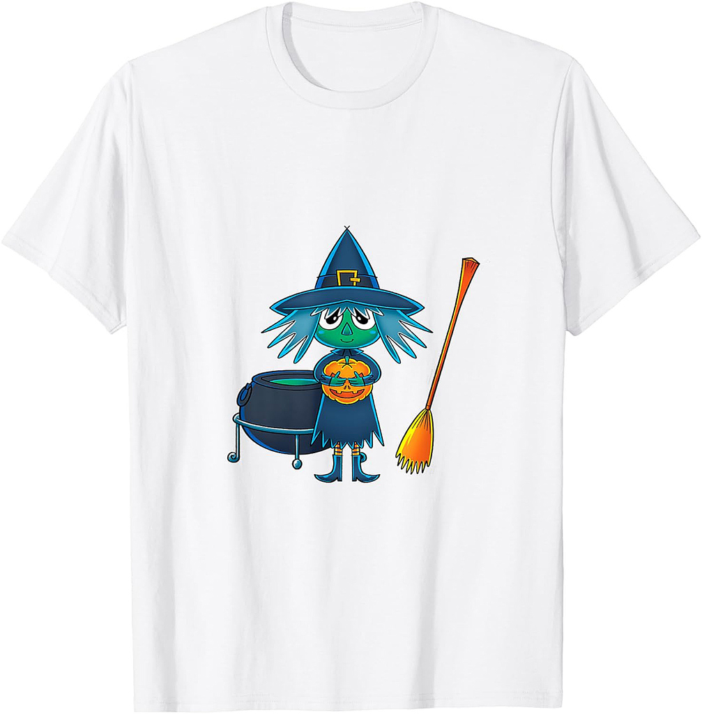 Cute Witch Kids Gift Halloween T-Shirt