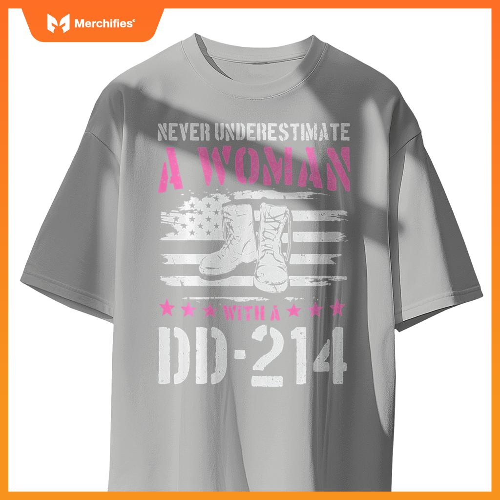 DD-214 Alumni Proud Veteran Women Patriotic DD214 Alumni T-Shirt