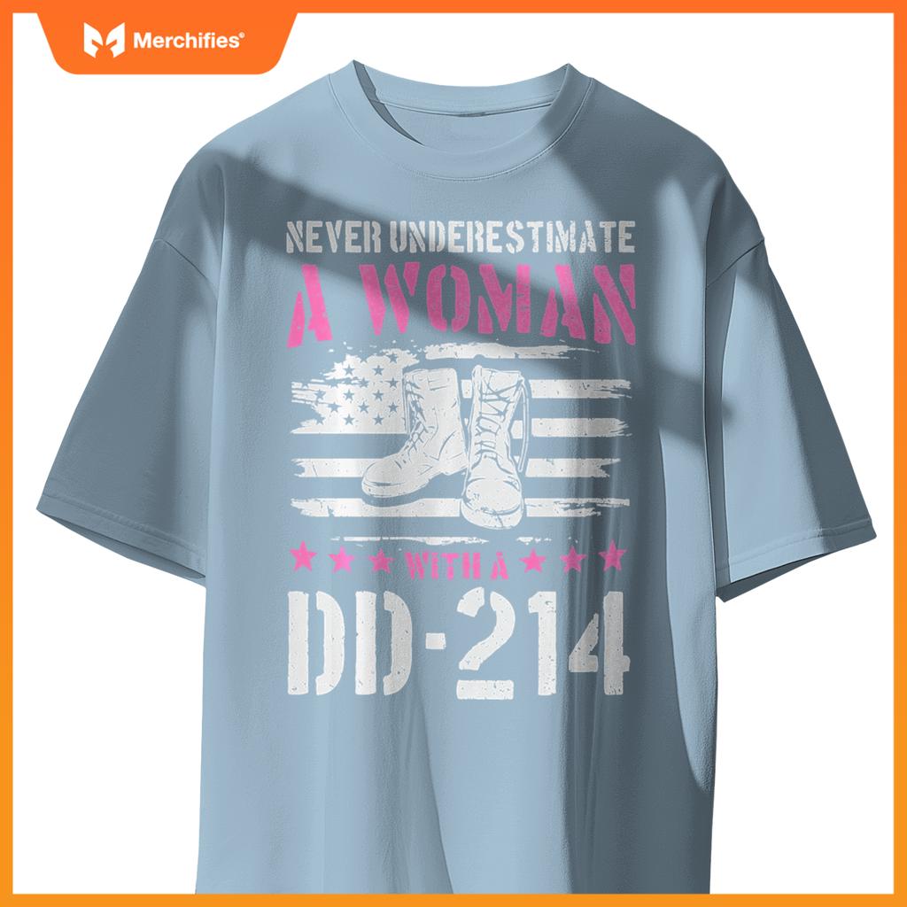 DD-214 Alumni Proud Veteran Women Patriotic DD214 Alumni T-Shirt