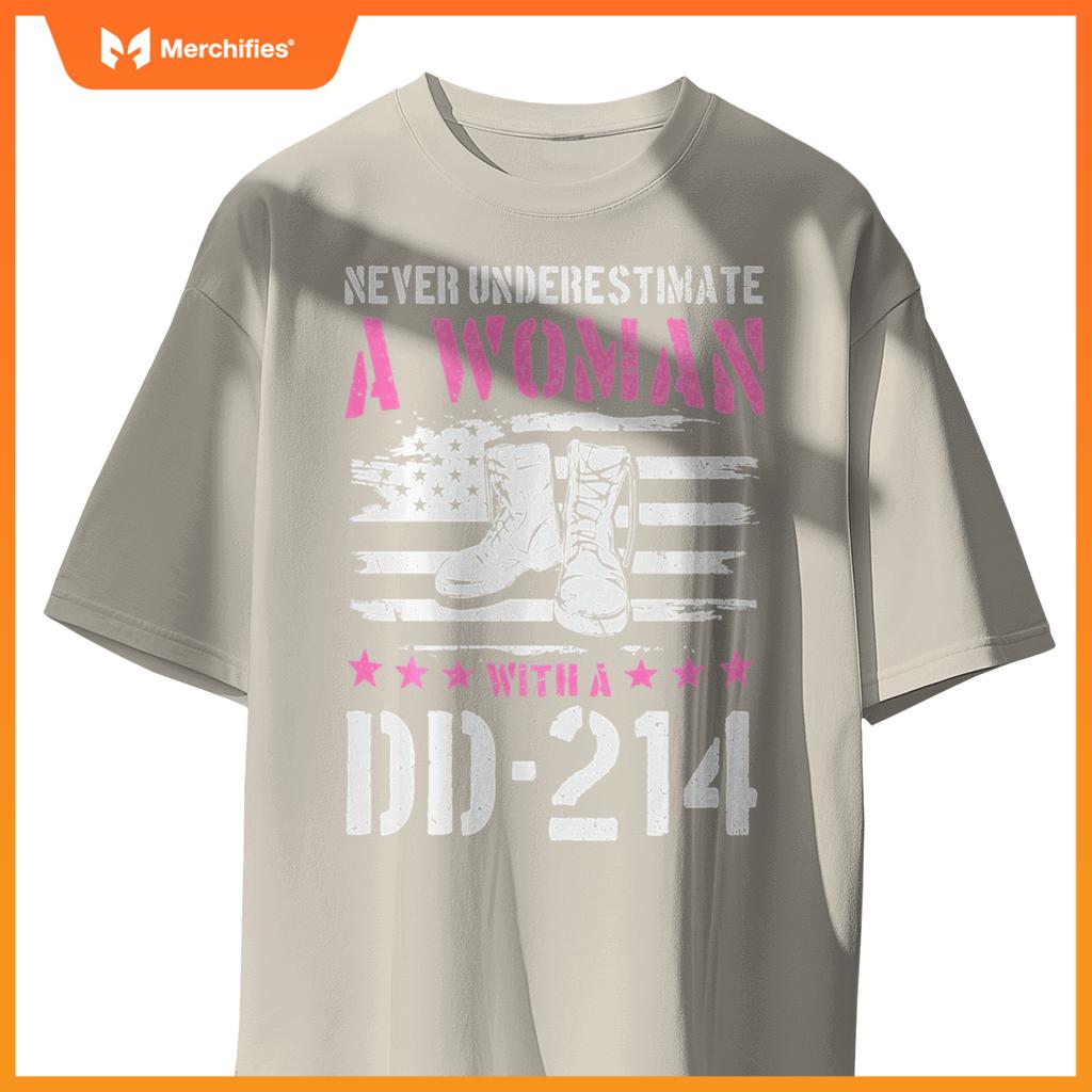 DD-214 Alumni Proud Veteran Women Patriotic DD214 Alumni T-Shirt