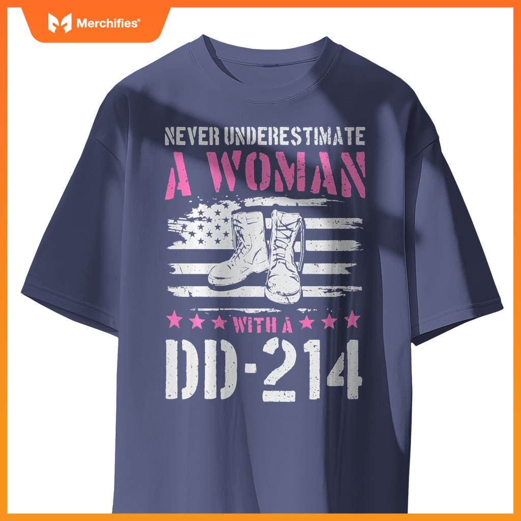 DD-214 Alumni Proud Veteran Women Patriotic DD214 Alumni T-Shirt