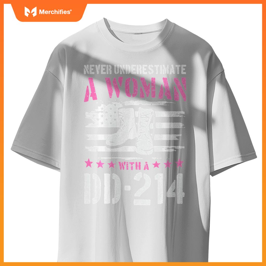 DD-214 Alumni Proud Veteran Women Patriotic DD214 Alumni T-Shirt