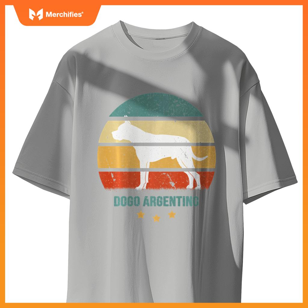 DOGO ARGENTINO retro sunset dog motif with Dogo Argentino T-Shirt