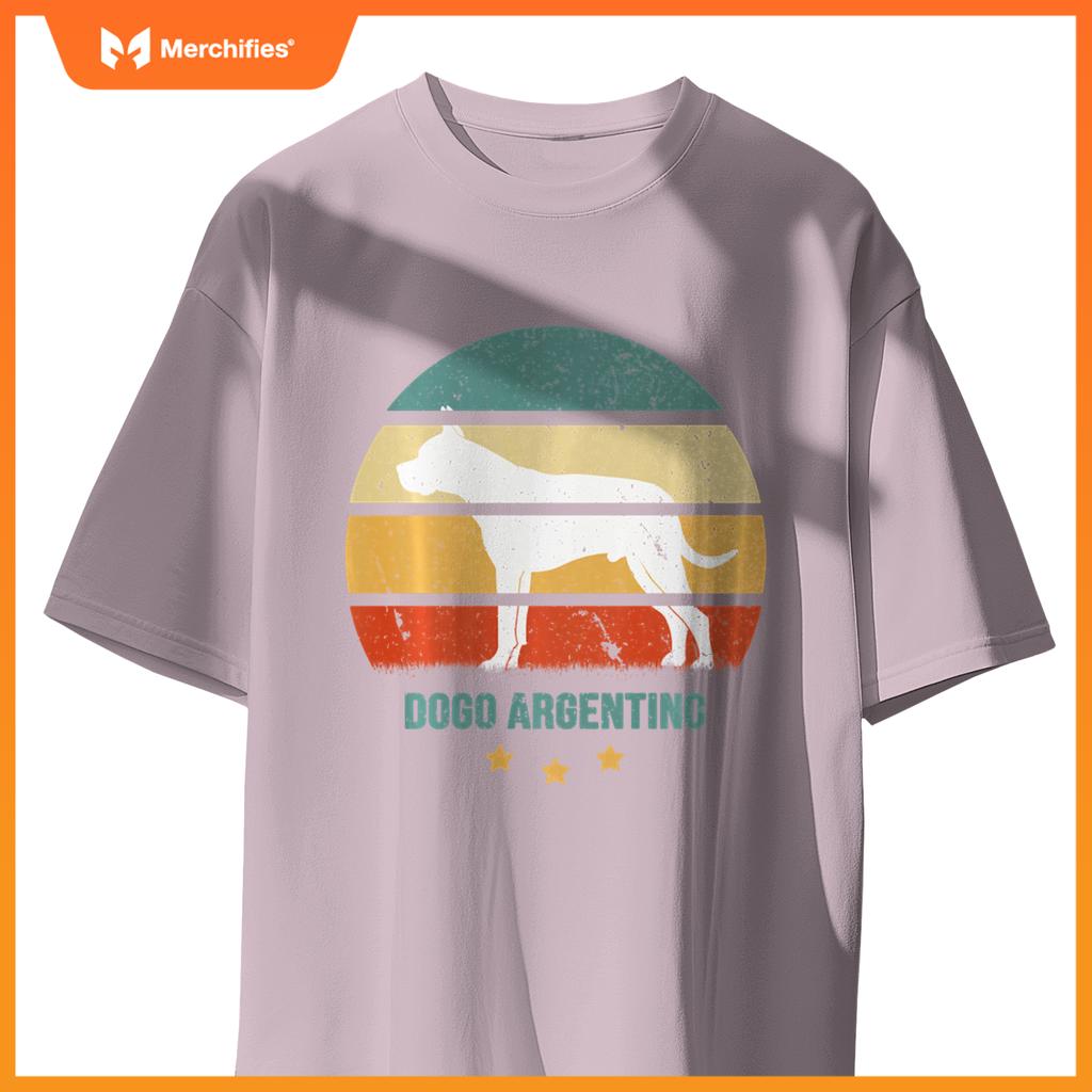 DOGO ARGENTINO retro sunset dog motif with Dogo Argentino T-Shirt