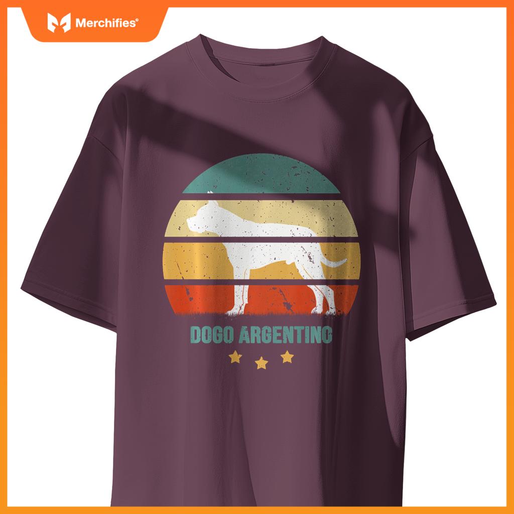 DOGO ARGENTINO retro sunset dog motif with Dogo Argentino T-Shirt