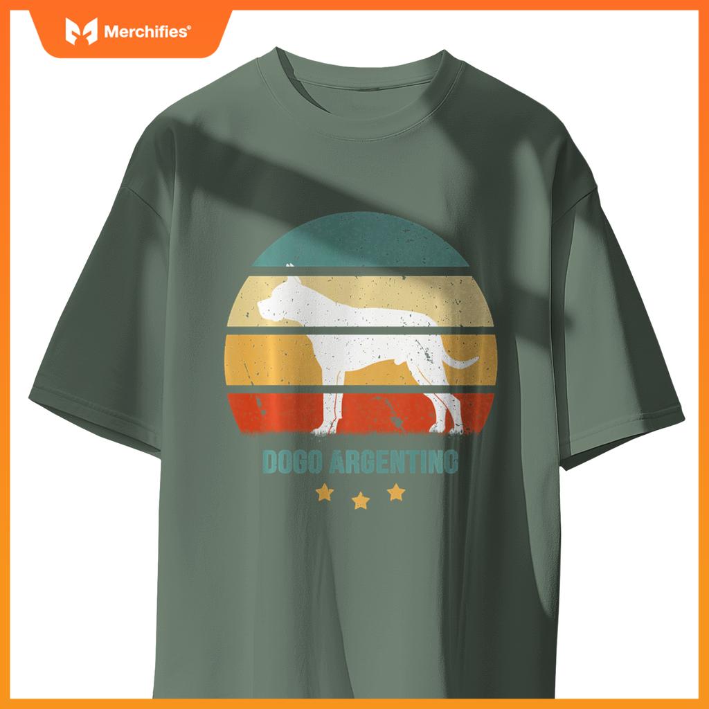 DOGO ARGENTINO retro sunset dog motif with Dogo Argentino T-Shirt