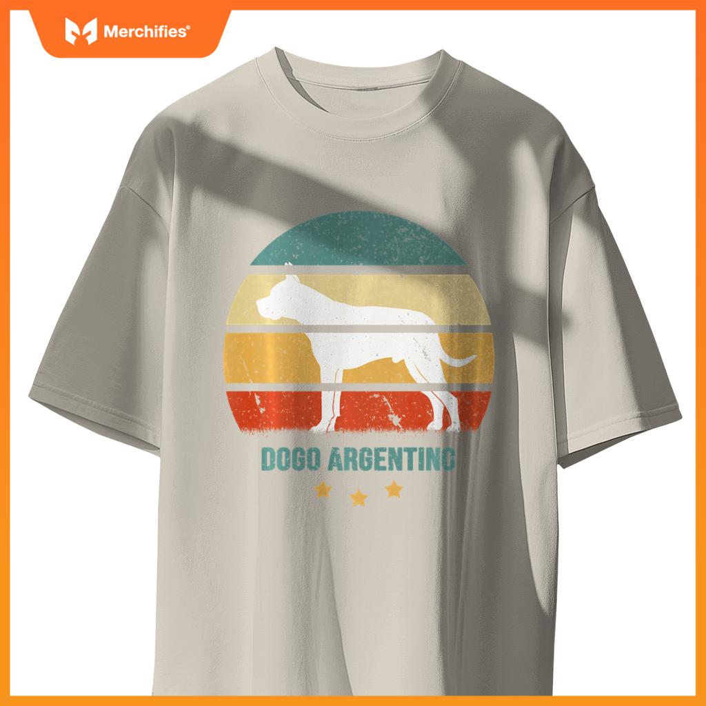 DOGO ARGENTINO retro sunset dog motif with Dogo Argentino T-Shirt