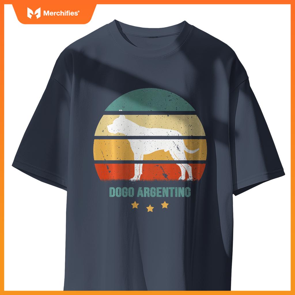 DOGO ARGENTINO retro sunset dog motif with Dogo Argentino T-Shirt