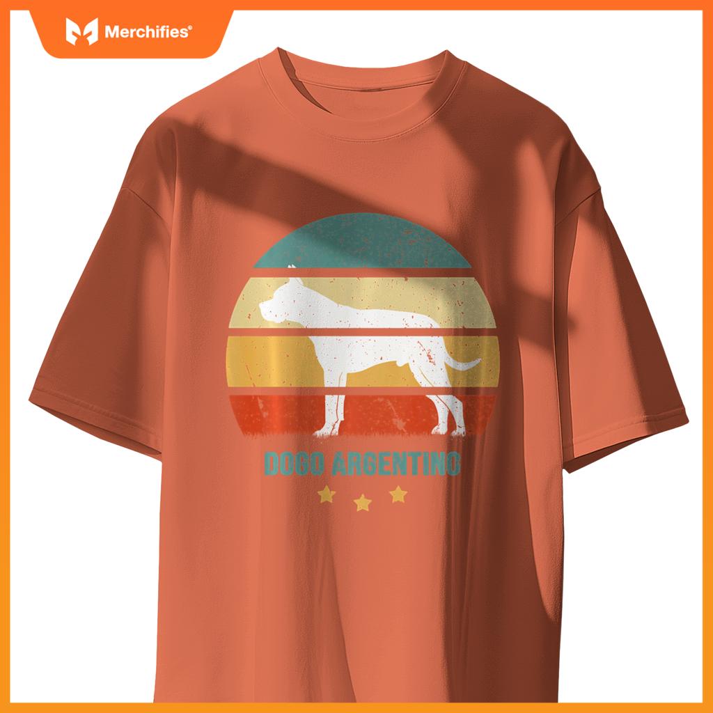 DOGO ARGENTINO retro sunset dog motif with Dogo Argentino T-Shirt