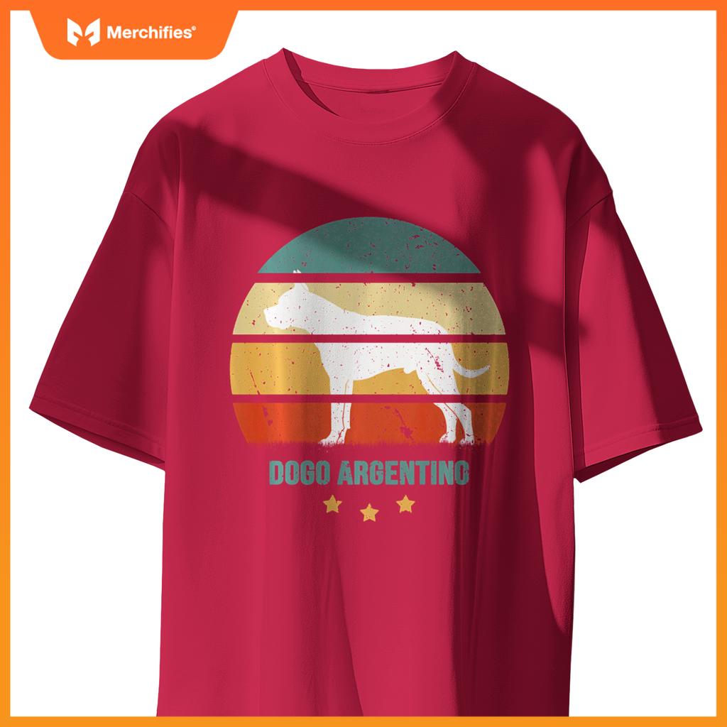 DOGO ARGENTINO retro sunset dog motif with Dogo Argentino T-Shirt