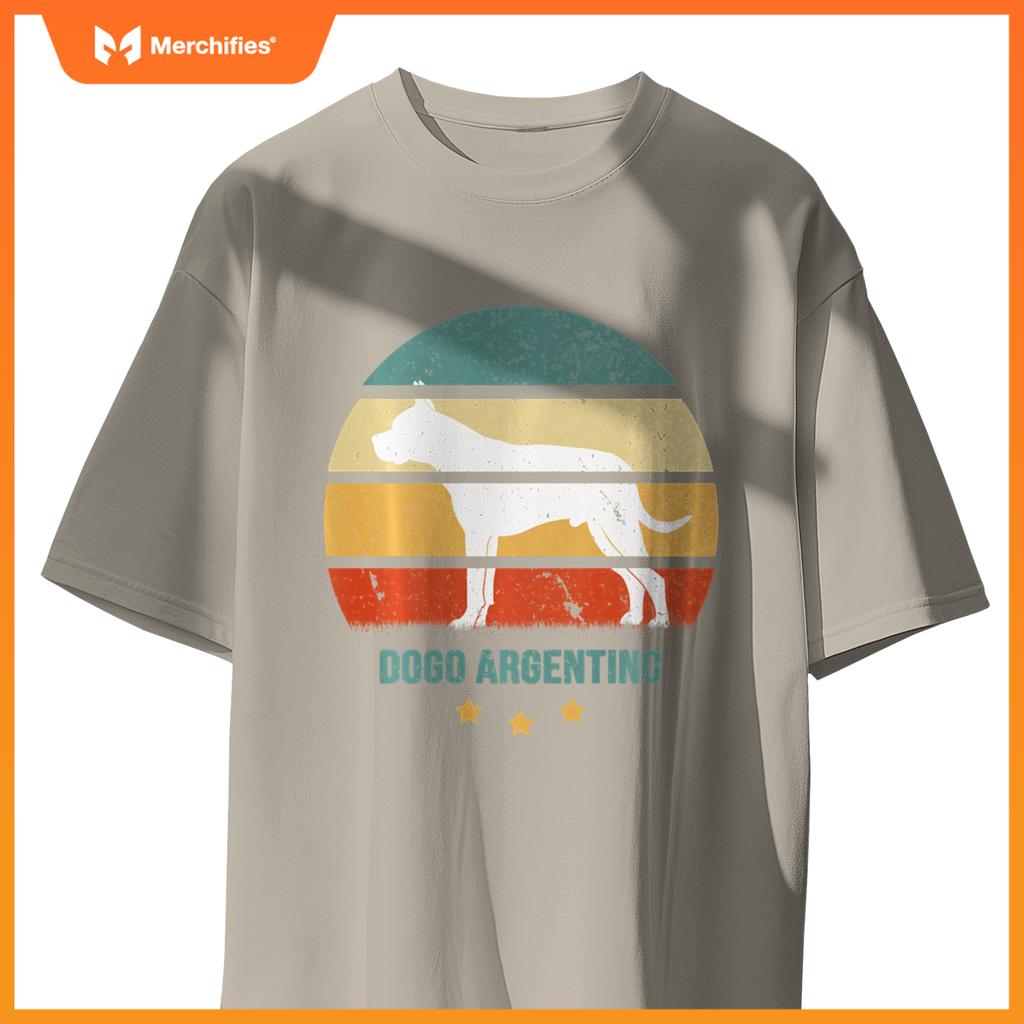DOGO ARGENTINO retro sunset dog motif with Dogo Argentino T-Shirt