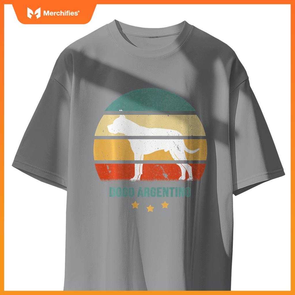 DOGO ARGENTINO retro sunset dog motif with Dogo Argentino T-Shirt