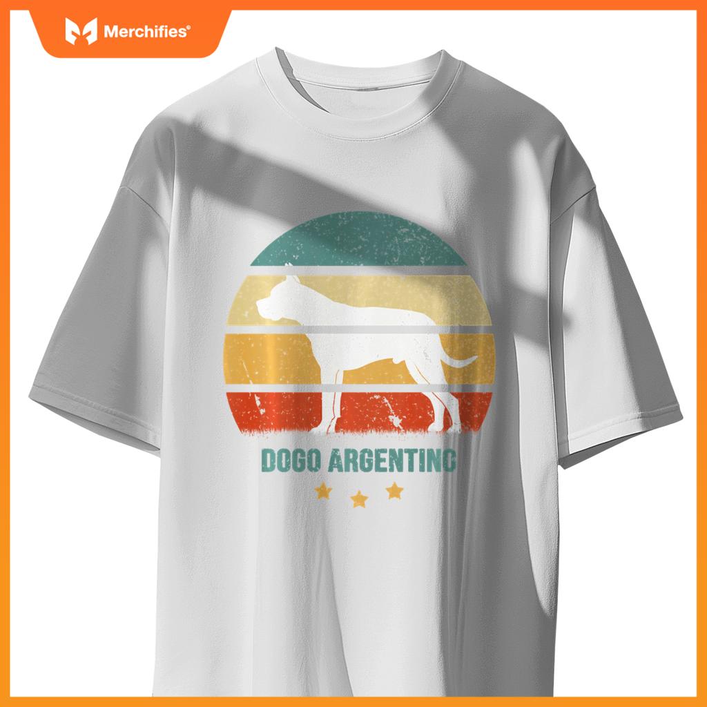 DOGO ARGENTINO retro sunset dog motif with Dogo Argentino T-Shirt