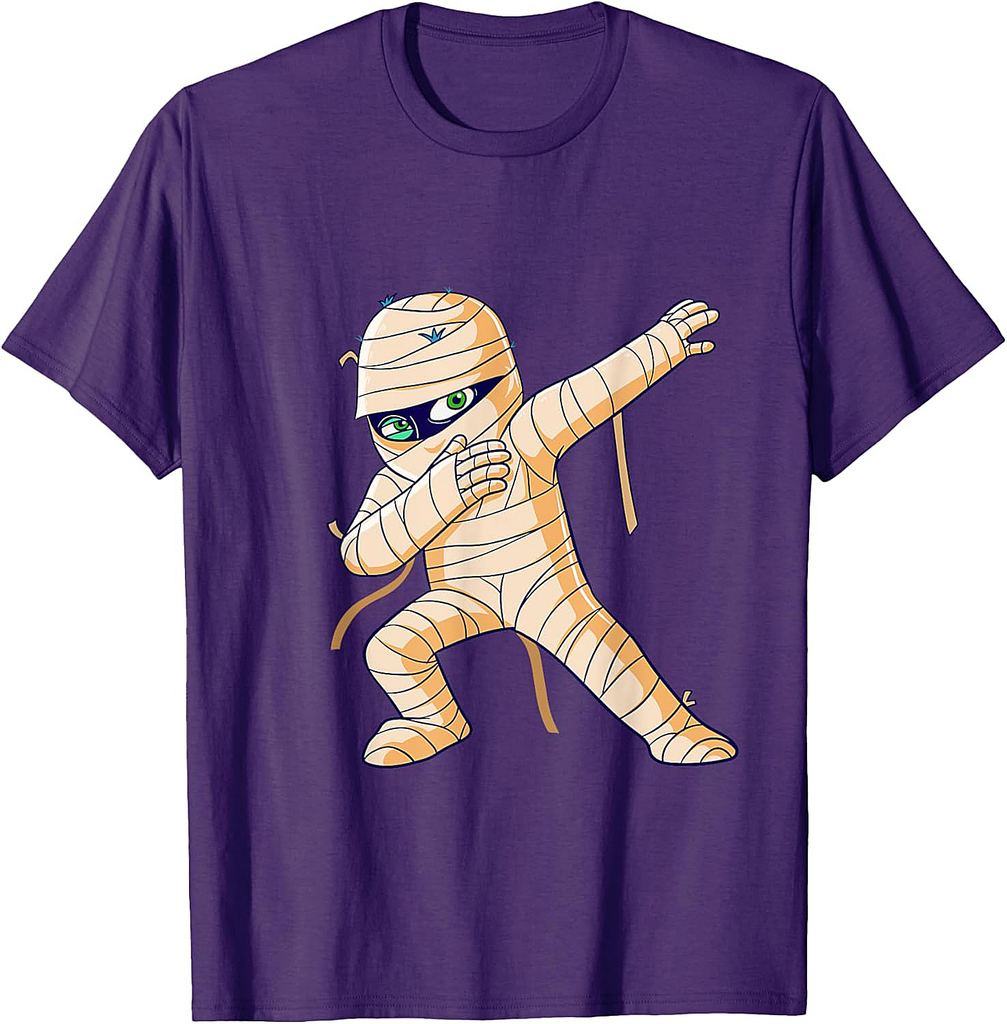 Dabbing Mummy Halloween Dance Lover Gift Boys Girls Kids T-Shirt