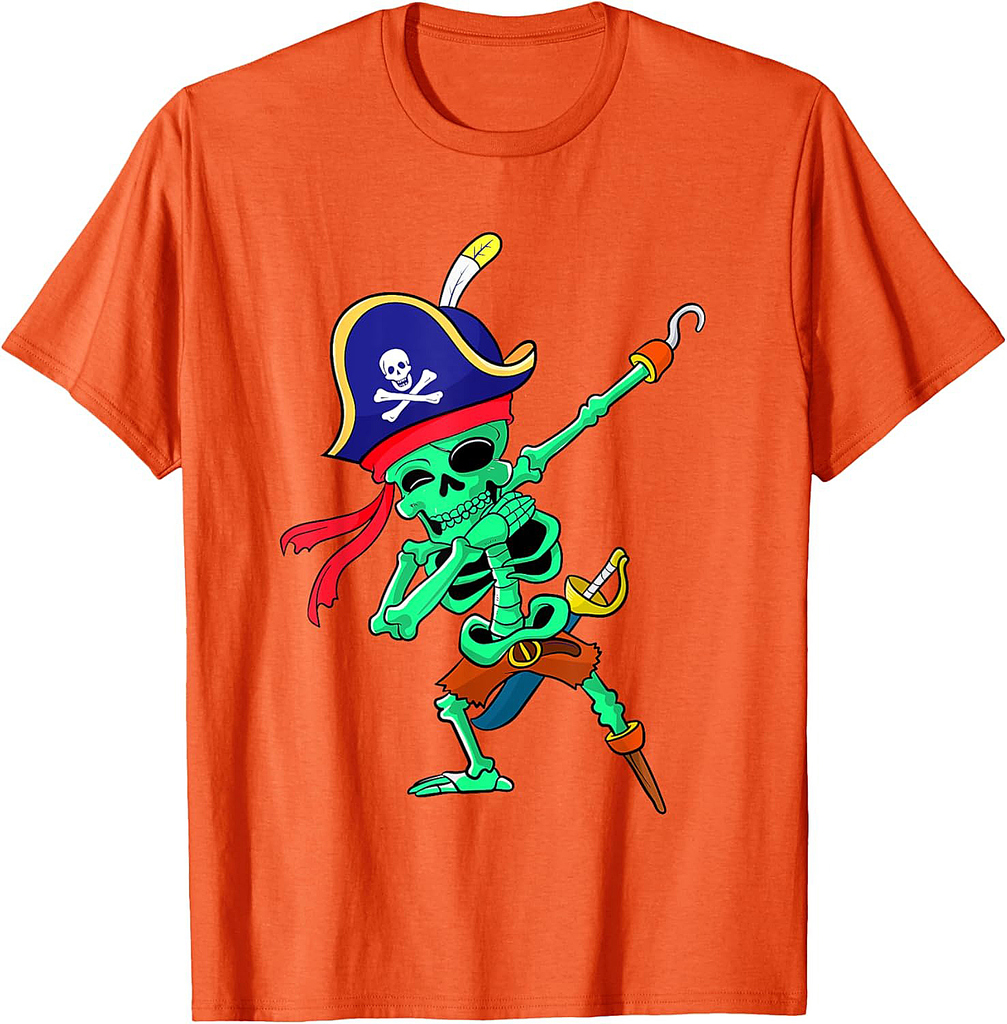 Dabbing Skeleton Pirate Halloween Ghost Dance Kids Gift T-Shirt