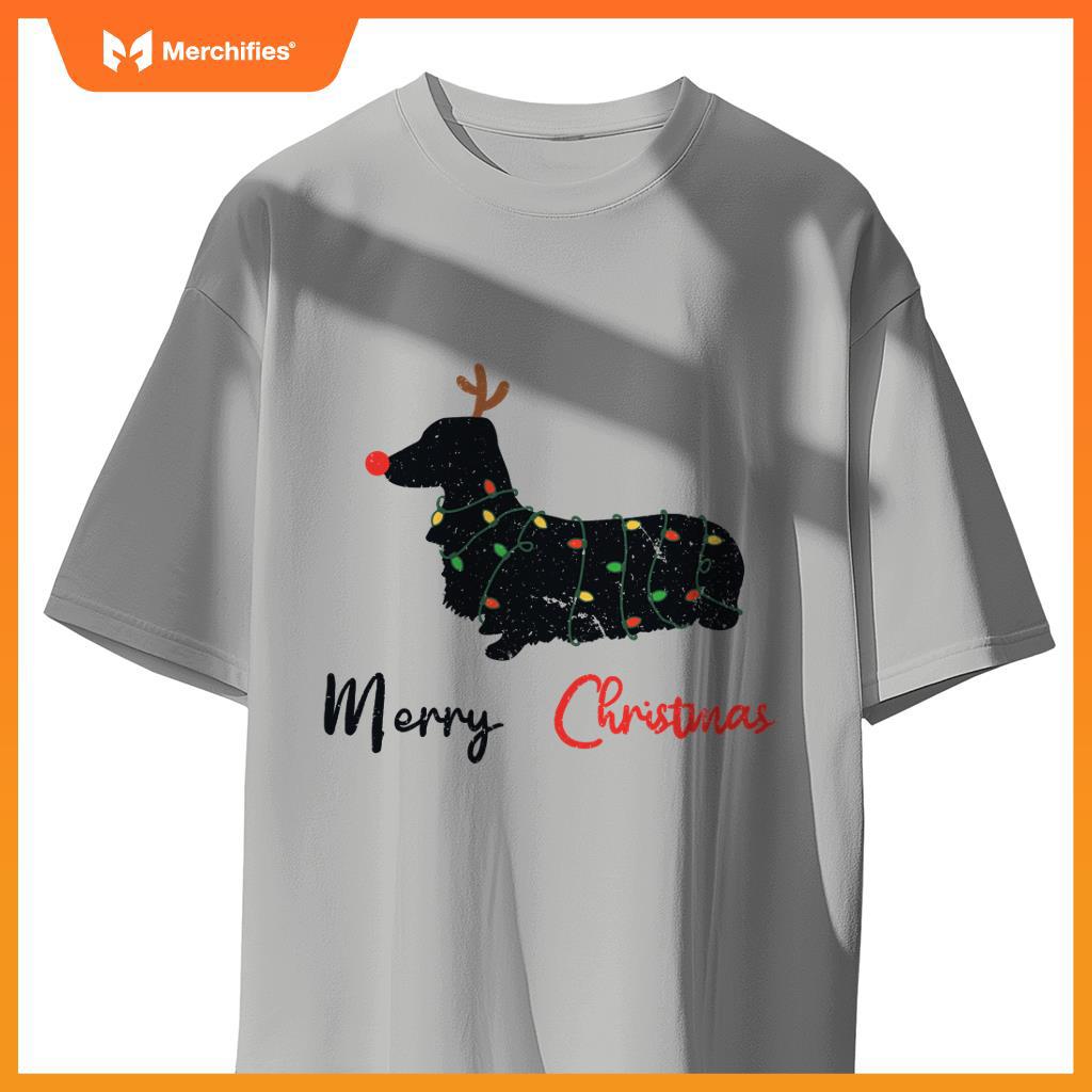 Dachshund Merry Christmas Winter Dogs Christmas T-Shirt