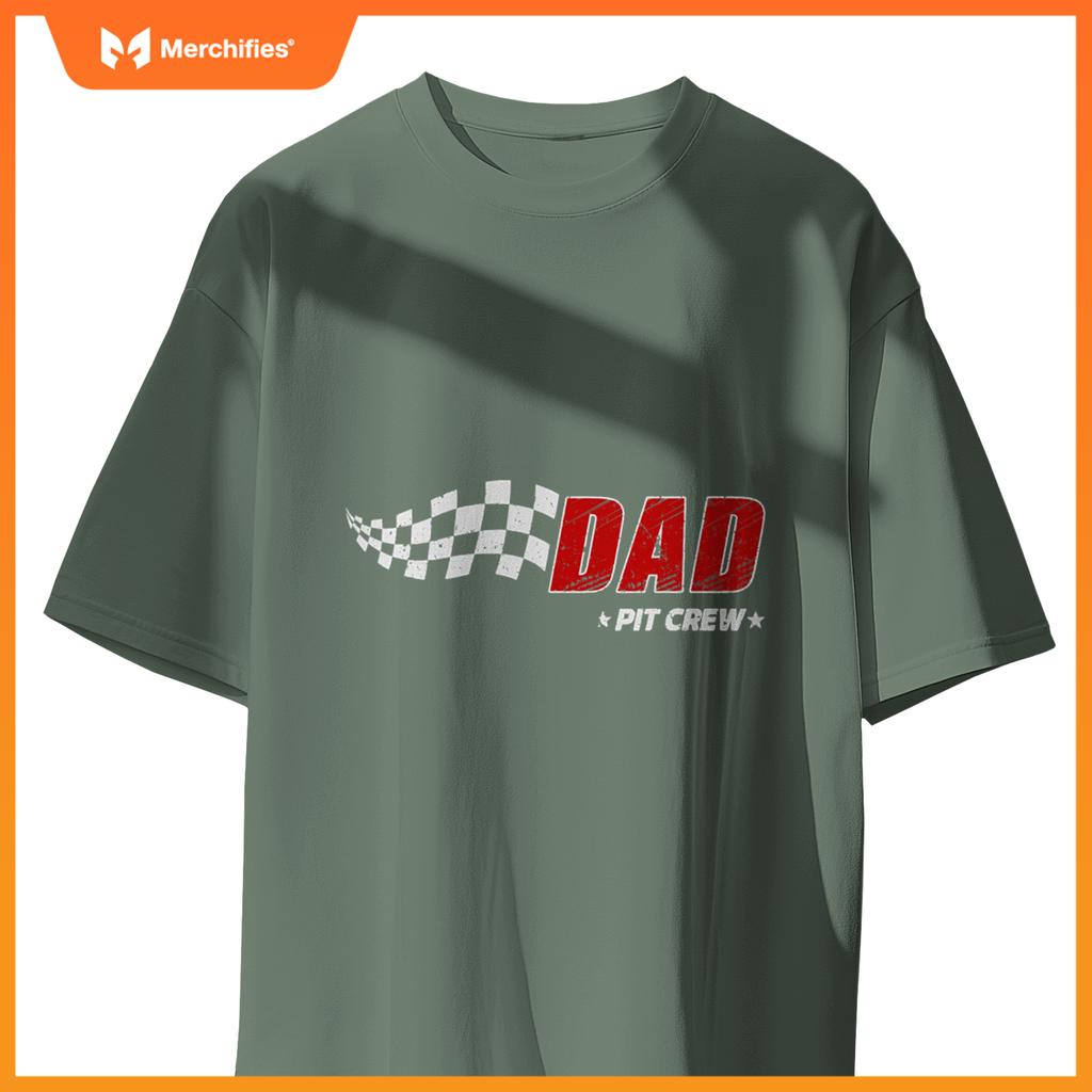 Dad Pit Crew Race Car Birthday Family Matching Pit Crew T-Shirt