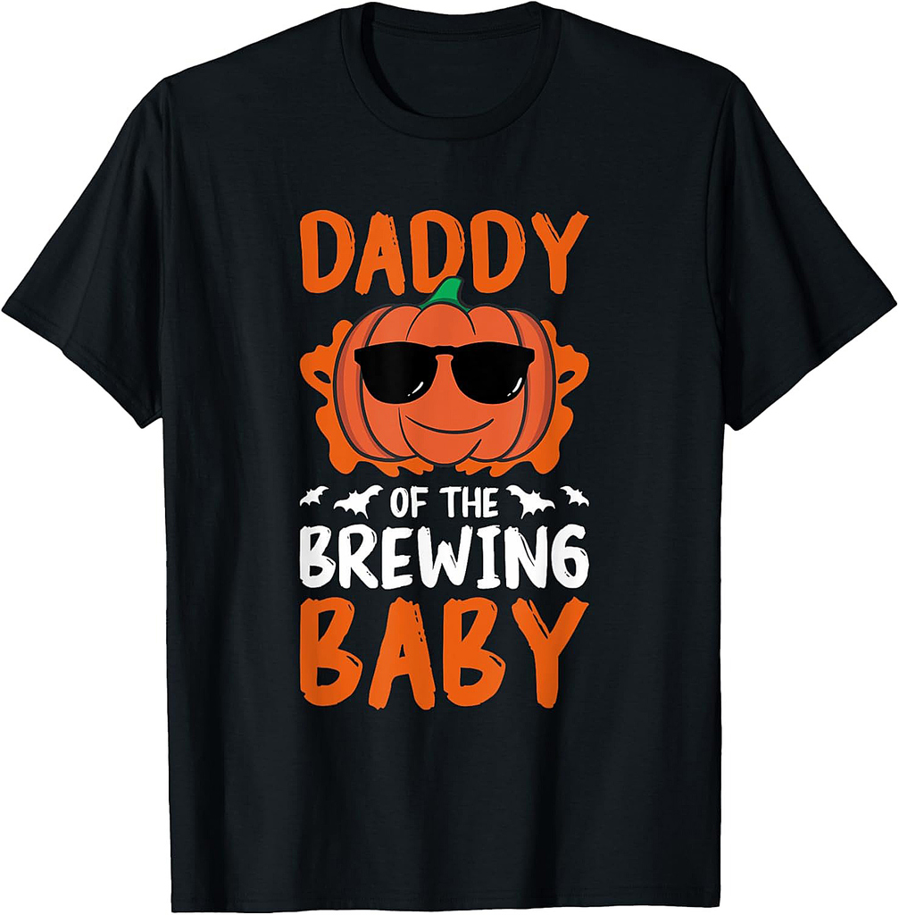 Daddy Of The Brewing Baby Pregnancy Announcement Halloween T-Shirt