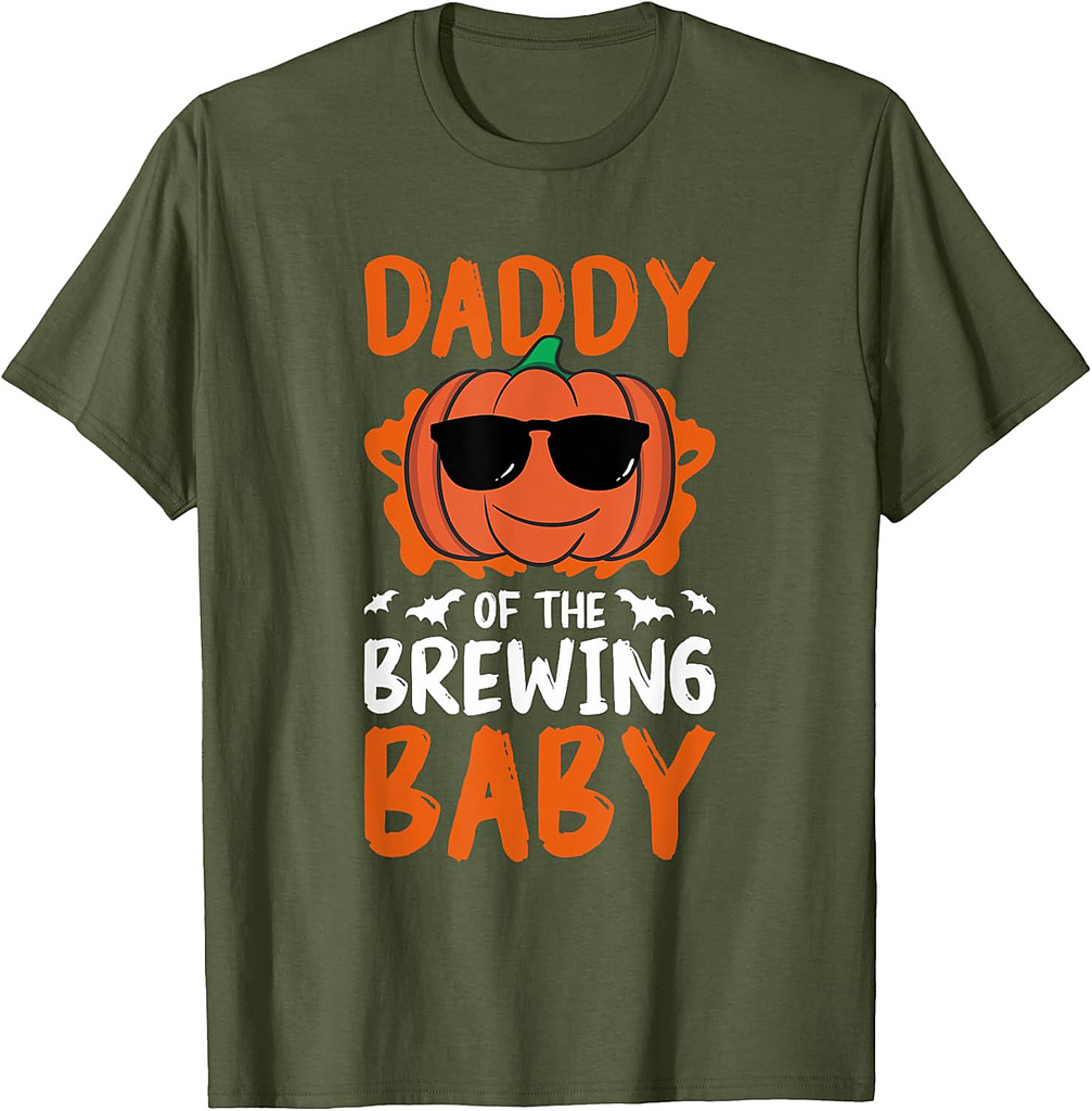 Daddy Of The Brewing Baby Pregnancy Announcement Halloween T-Shirt