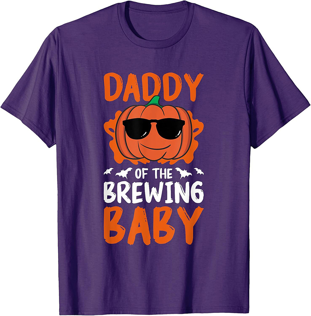 Daddy Of The Brewing Baby Pregnancy Announcement Halloween T-Shirt