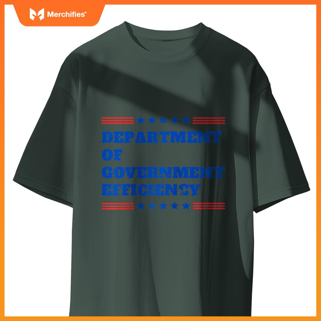 Department of Government Efficiency Patriotic Trump Slogan Raglan Baseball Tee T-Shirt