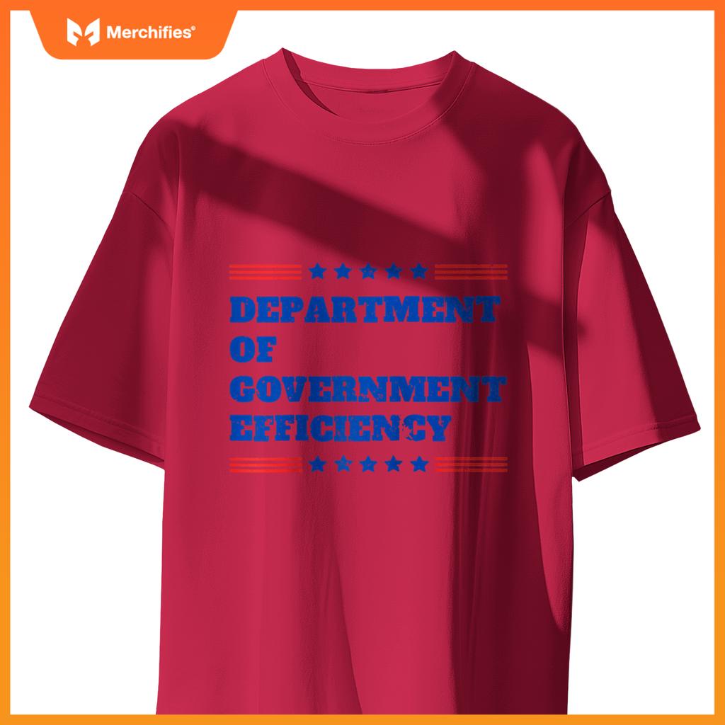 Department of Government Efficiency Patriotic Trump Slogan Raglan Baseball Tee T-Shirt
