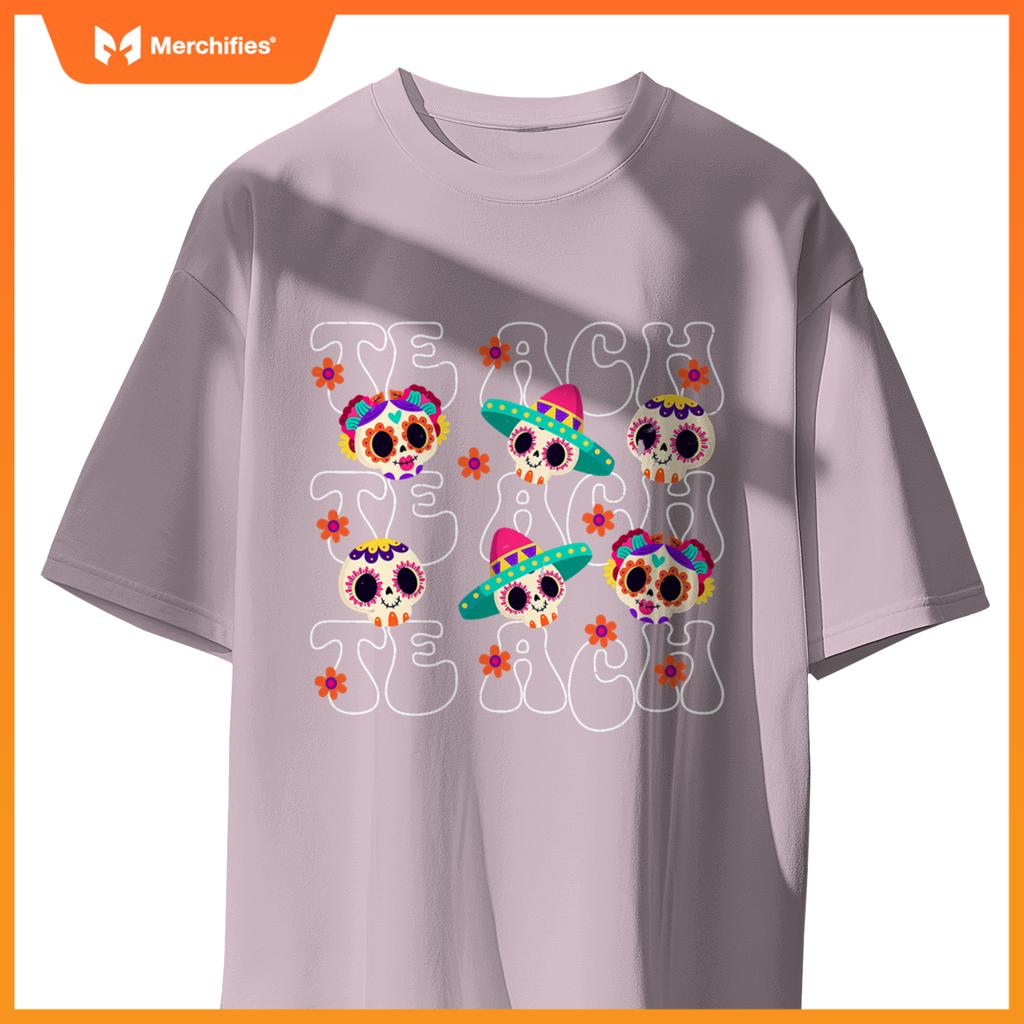 Dia De Los Muertos Teacher Mexican Skull Day Of The Dead T-Shirt
