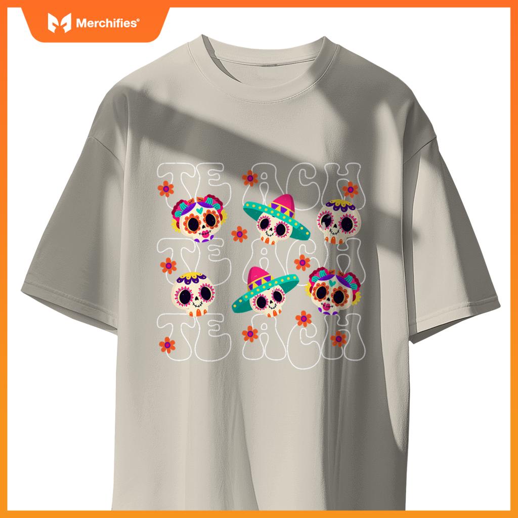 Dia De Los Muertos Teacher Mexican Skull Day Of The Dead T-Shirt