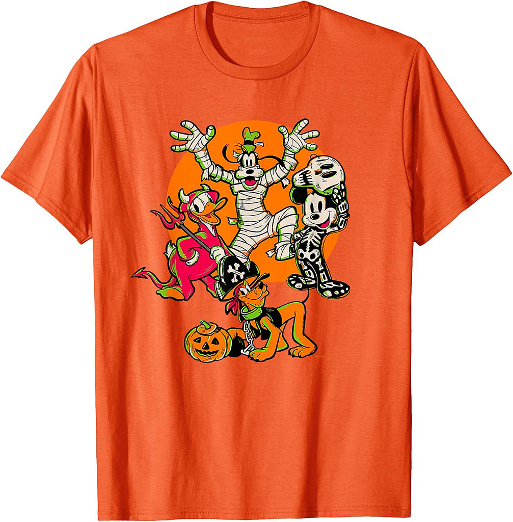 Disney 100 Mickey Donald Goofy & Pluto Halloween Costumes T-Shirt