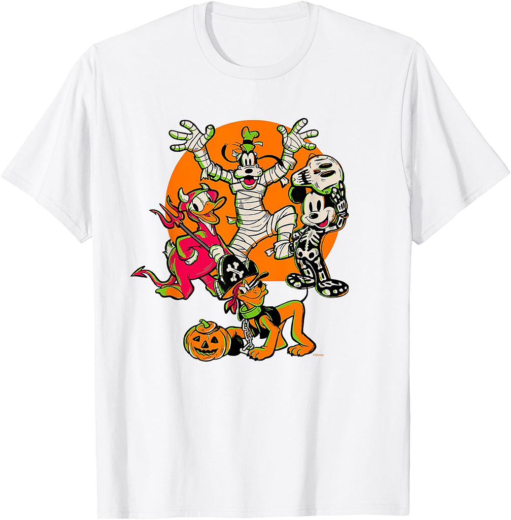 Disney 100 Mickey Donald Goofy & Pluto Halloween Costumes T-Shirt