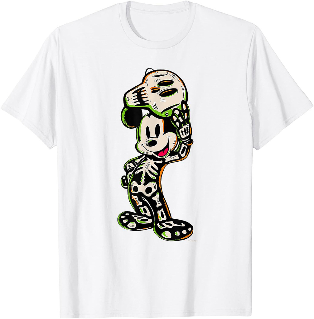 Disney 100 Mickey Mouse Halloween Classic Skeleton Costume T-Shirt